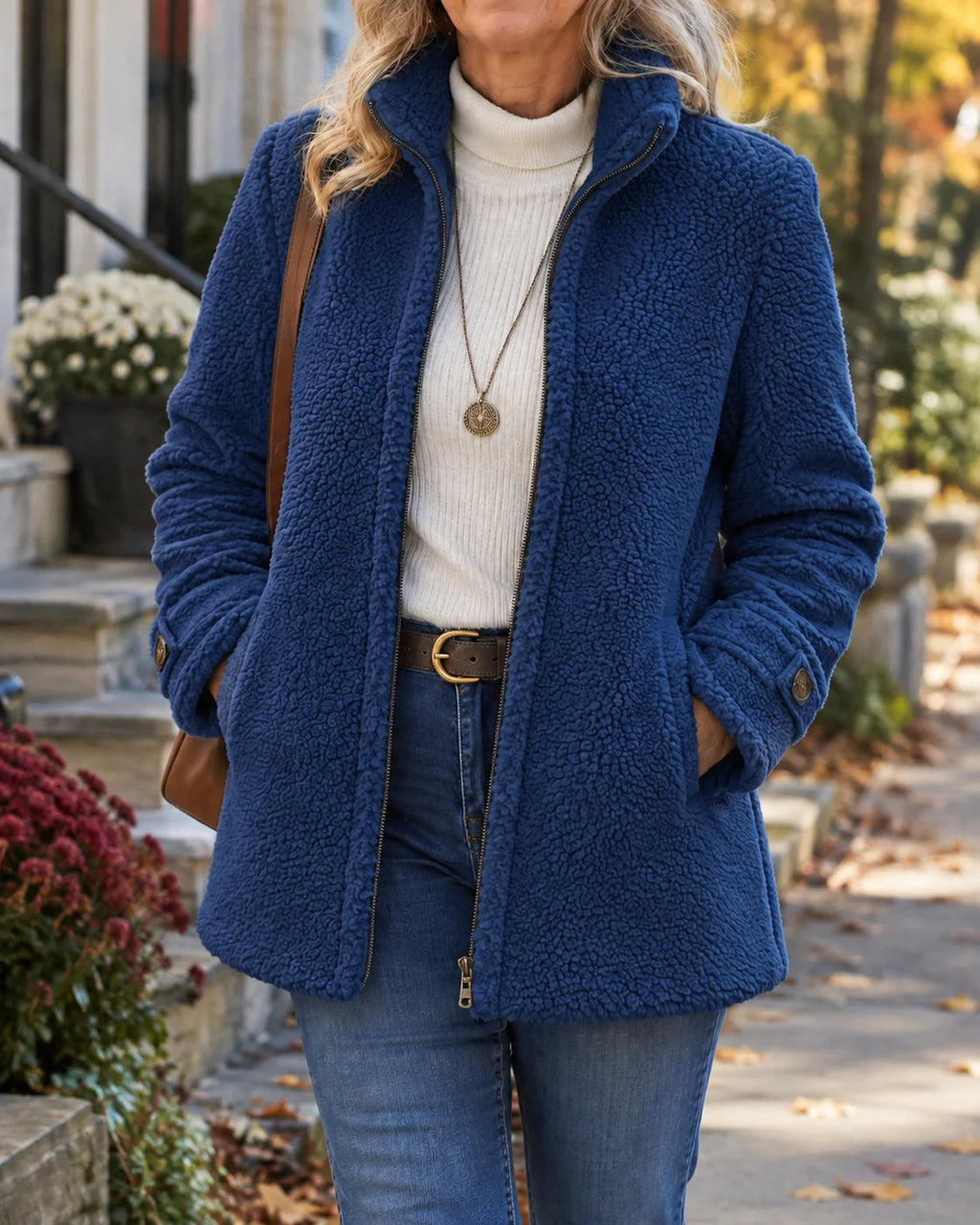 REBECCA™ | CHAQUETA CÓMODA CON CUELLO ALTO