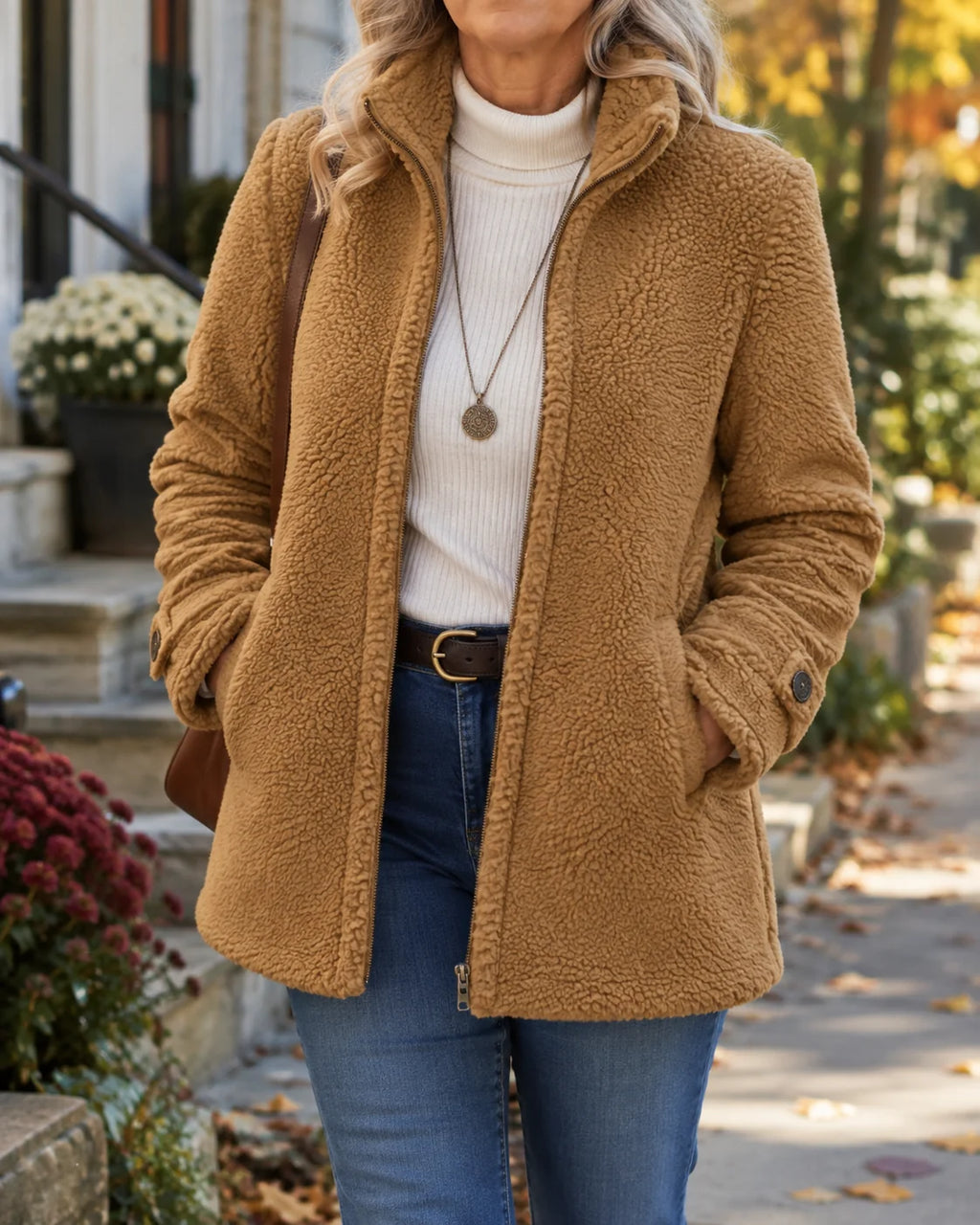 REBECCA™ | CHAQUETA CÓMODA CON CUELLO ALTO