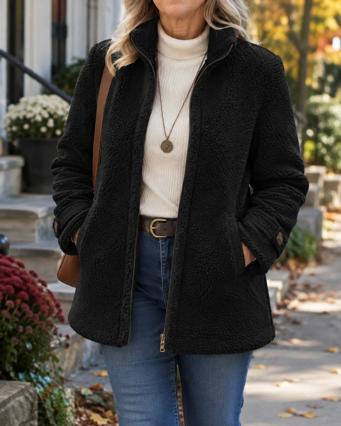 REBECCA™ | CHAQUETA CÓMODA CON CUELLO ALTO