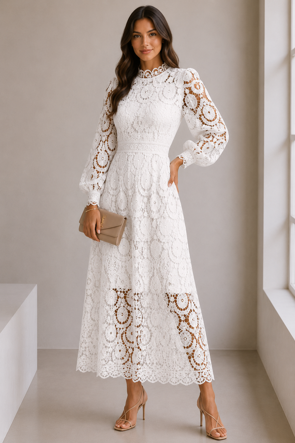 LUNARA – VESTIDO ROMÁNTICO DE ENCAJE