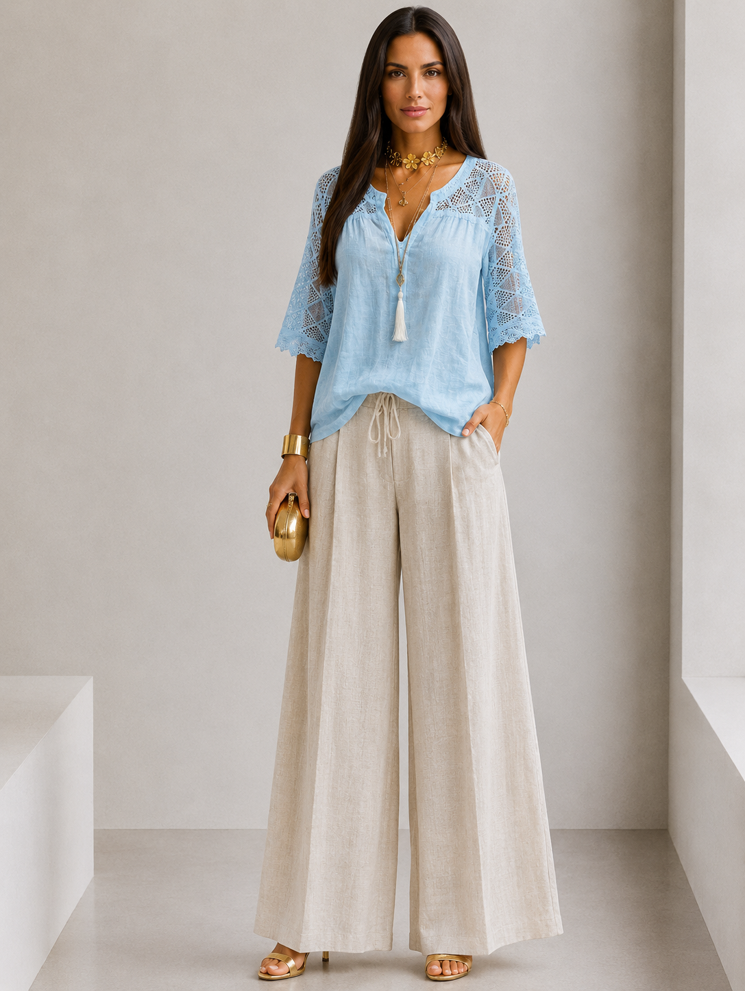 ÉLORA™ | BLUSA PREMIUM DE ENCAJE ELEGANTE