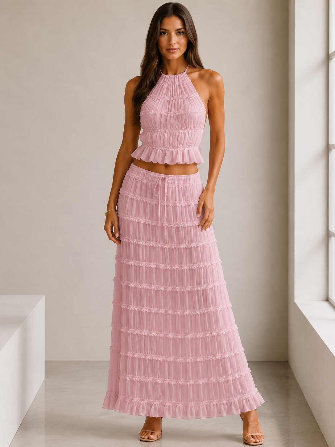 FALDA ÉLYSEE PLISADA