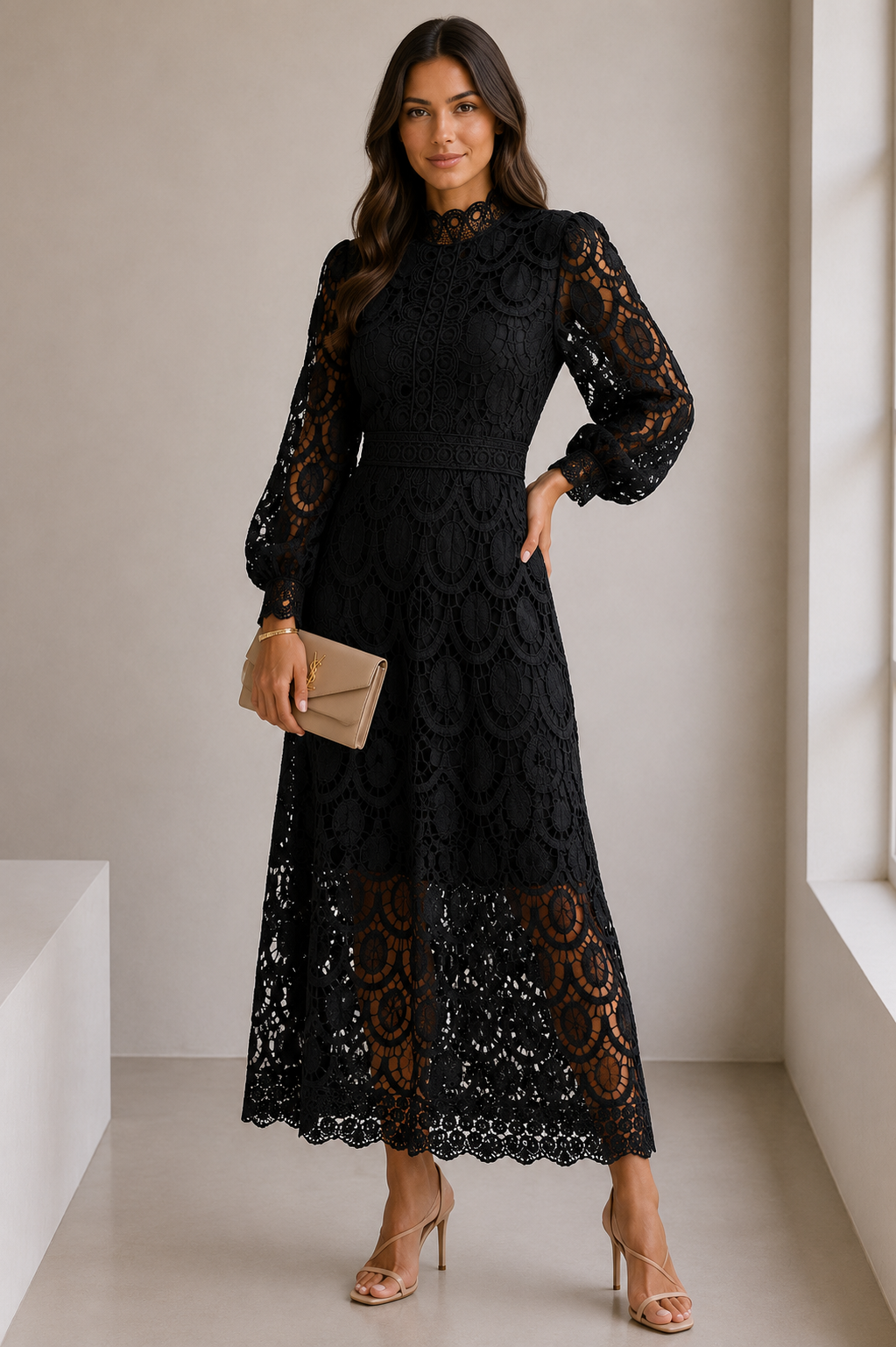 LUNARA – VESTIDO ROMÁNTICO DE ENCAJE