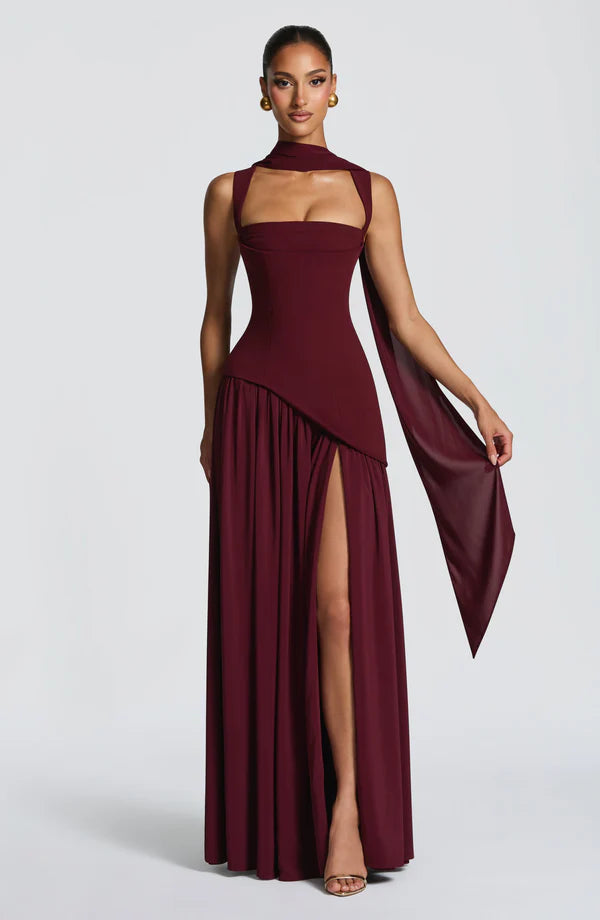 VESTIDO LARGO LACADO