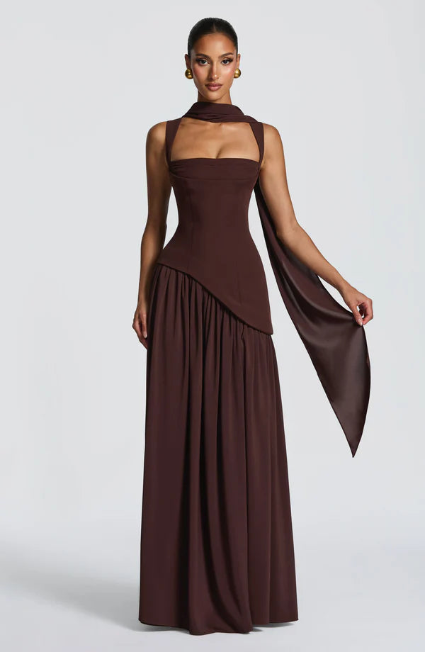 VESTIDO LARGO LACADO