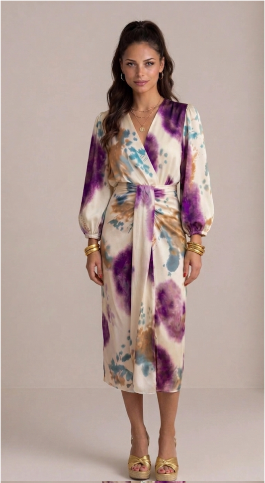 VESTIDO MIDI SATINADO CAROLINA
