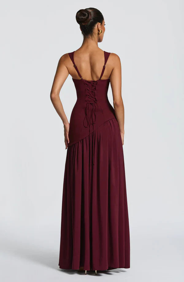 VESTIDO LARGO LACADO